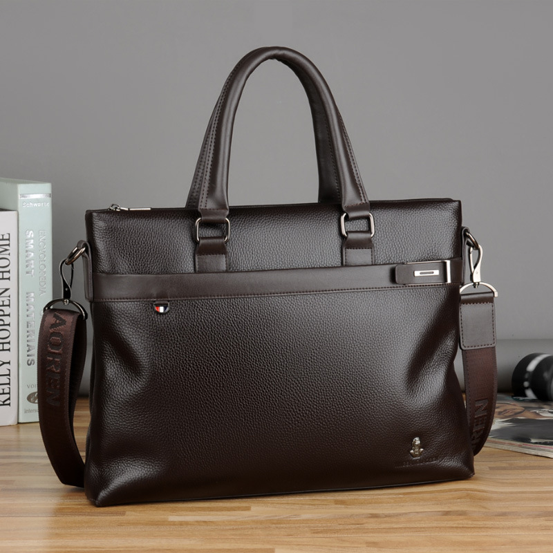 Men's Bag Leather Men Briefcas - Interior Design Portfolio recension och pris