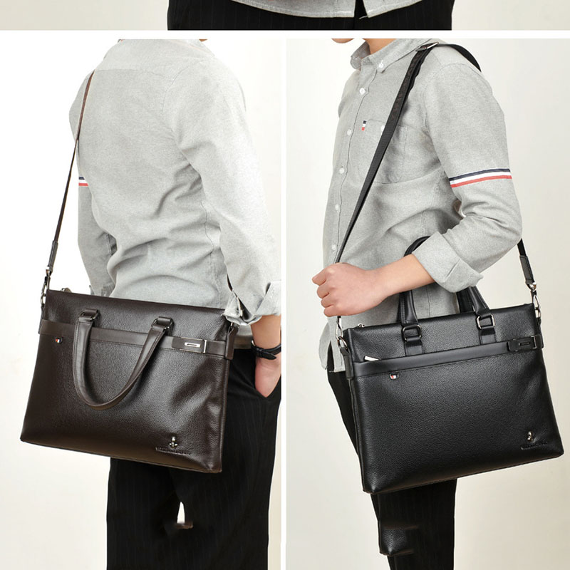 Men's Bag Leather Men Briefcas - Interior Design Portfolio recension och pris