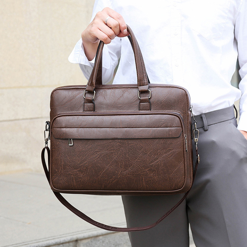 PU Leather Briefcase For Men H - Interior Design Portfolio recension och pris