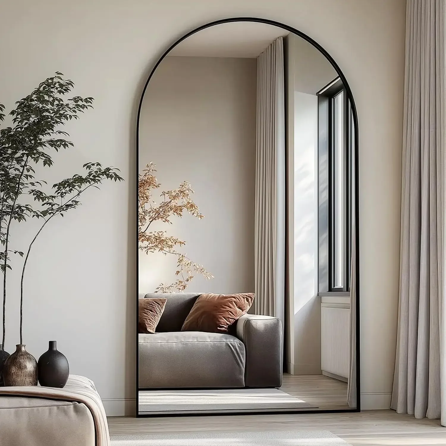 Arched Full Length Floor Mirro - Arch Mirror Leaning recension och pris