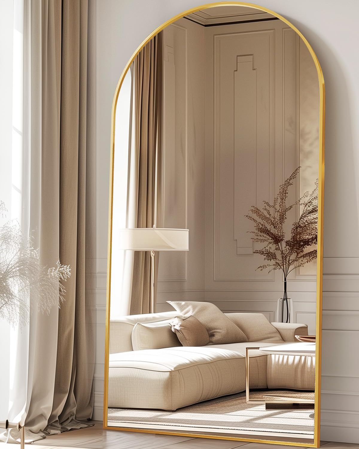 Oversized Full Length Mirror w - Arch Mirror Leaning recension och pris