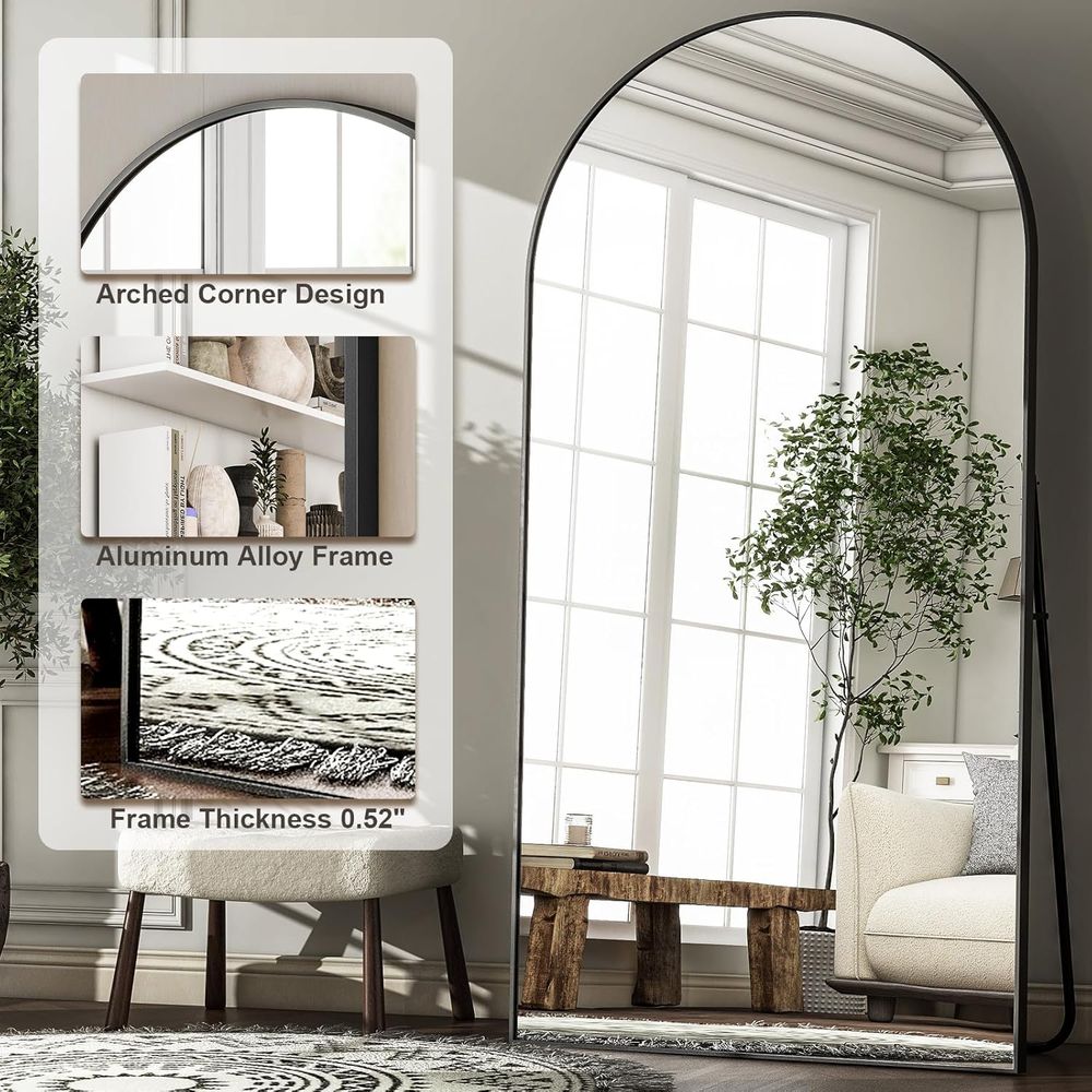 Large 76x46 Arch Floor Mirror  - Arch Mirror Leaning recension och pris