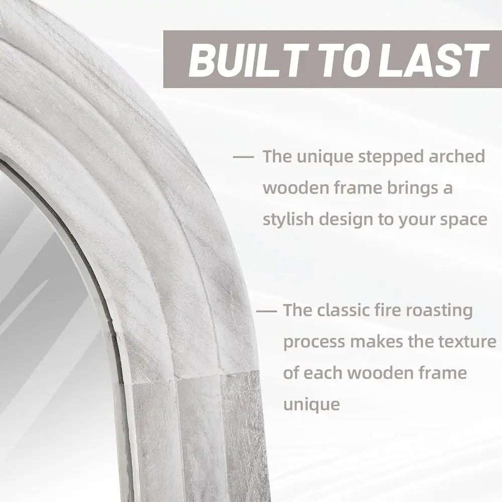 Arched ull Length Mirror with  - Arch Mirror Leaning recension och pris