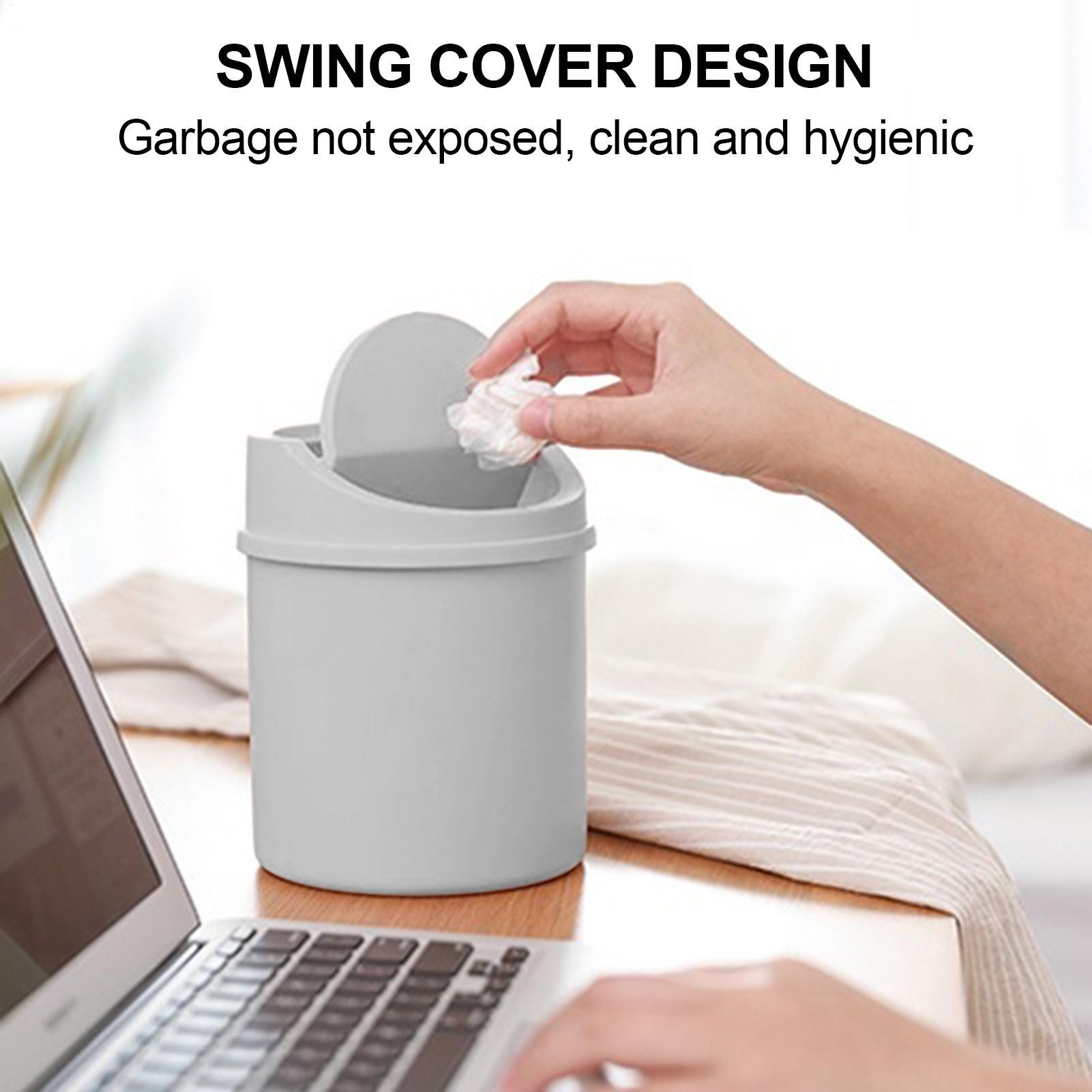 Mini Desktop Trash Can with Li - Interior Design Your Home recension och pris
