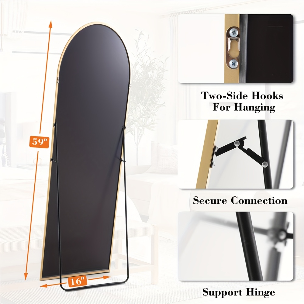 Arched/Rect Full Length Mirror - Arch Mirror Leaning recension och pris
