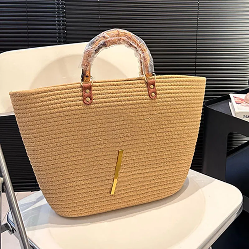 Woven Tote Bag Designer Straw  - Interior Design Its recension och pris