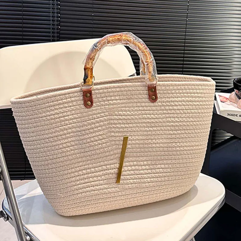 Woven Tote Bag Designer Straw  - Interior Design Its recension och pris