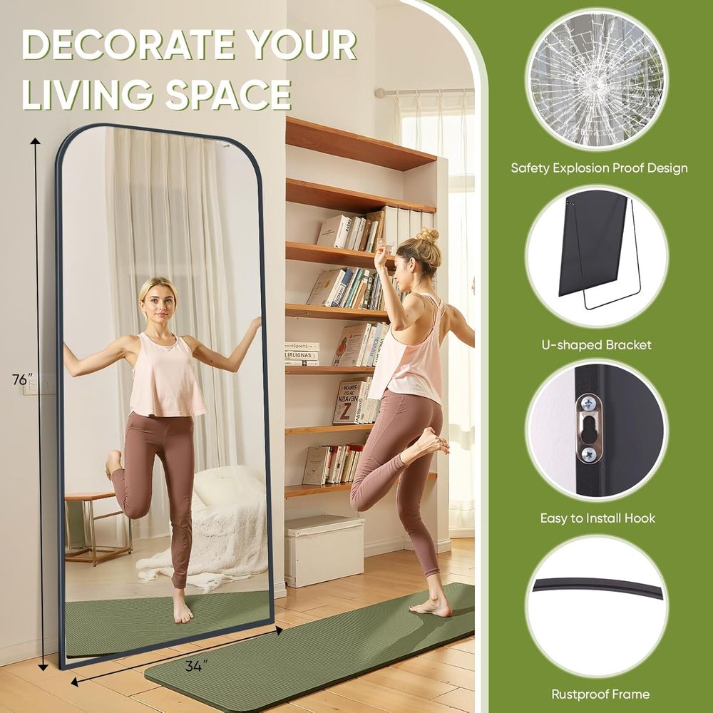 ull Length Mirror with Stand 7 - Arch Mirror Leaning recension och pris